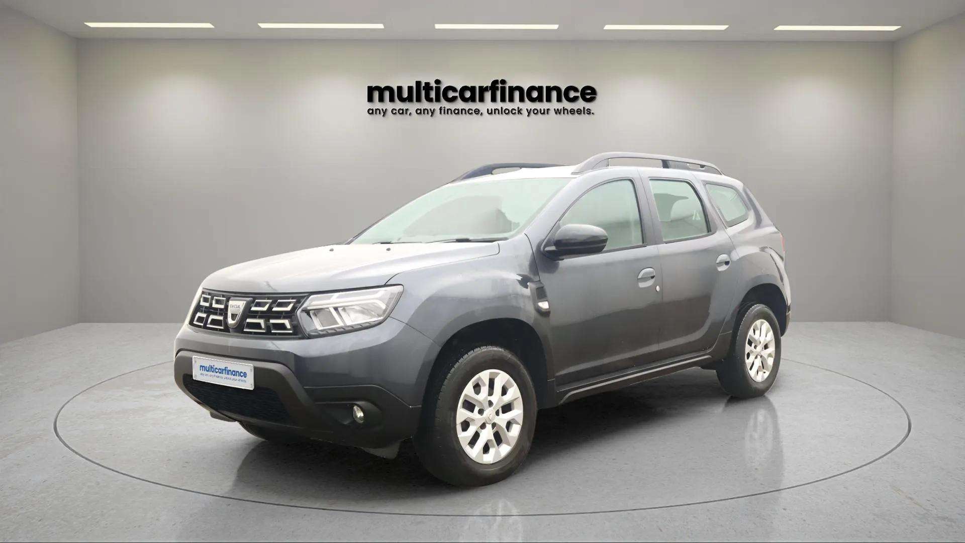 Dacia Duster, a rugged and versatile compact SUV with a bold design, advanced features, and impressive off-road capabilities, available at Multi Car Finance with flexible PCP and HP finance options.