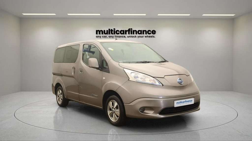 Nissan E-NV200 Evalia available on PCP and HP finance at Multi Car Finance, offering a spacious and eco-friendly electric MPV design with flexible finance options and affordable monthly payments.