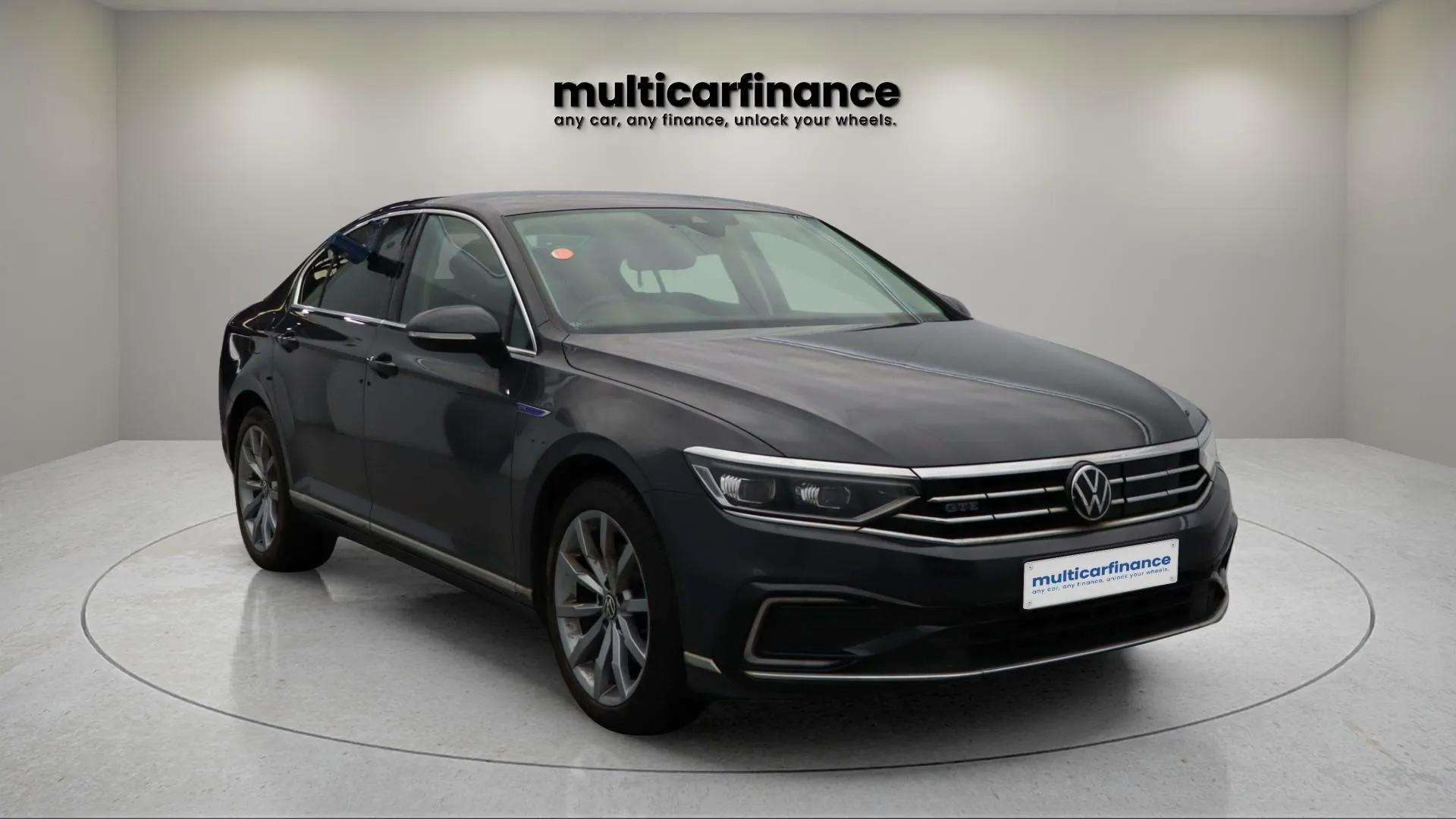 Volkswagen Passat available on PCP and HP finance at Multi Car Finance, offering a sleek and spacious sedan design with flexible finance options and affordable monthly payments.