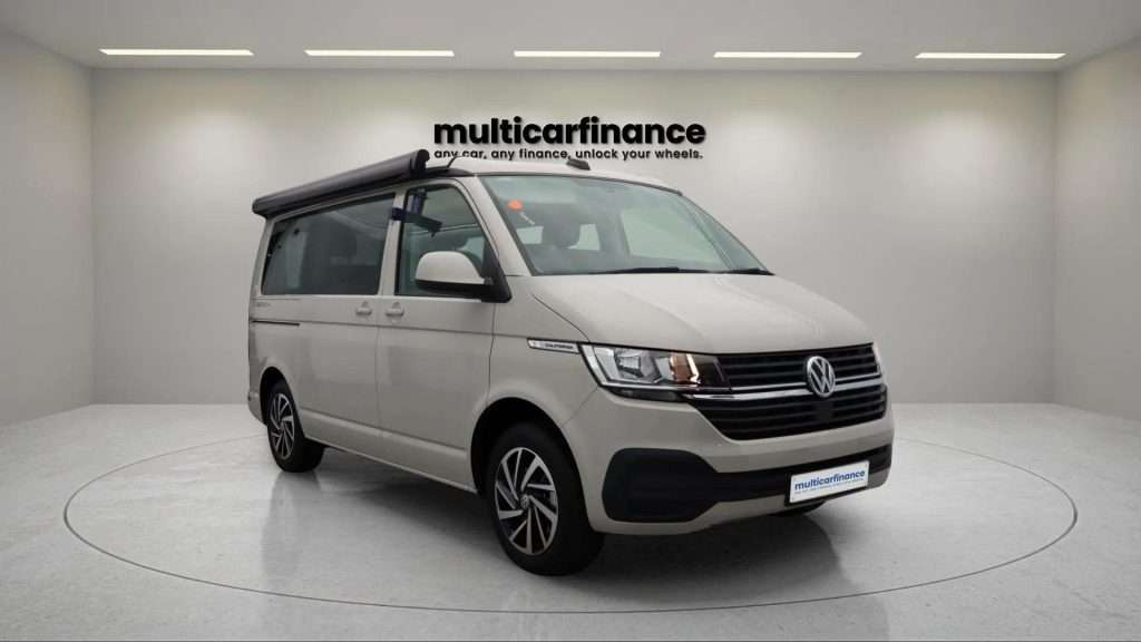 Volkswagen California available on PCP and HP finance at Multi Car Finance, offering a spacious and versatile camper van design with flexible finance options and affordable monthly payments.