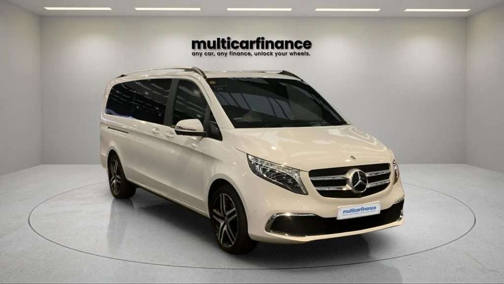 Mercedes-Benz V220 available on PCP and HP finance at Multi Car Finance, offering a spacious and luxury van design with flexible finance options and affordable monthly payments.