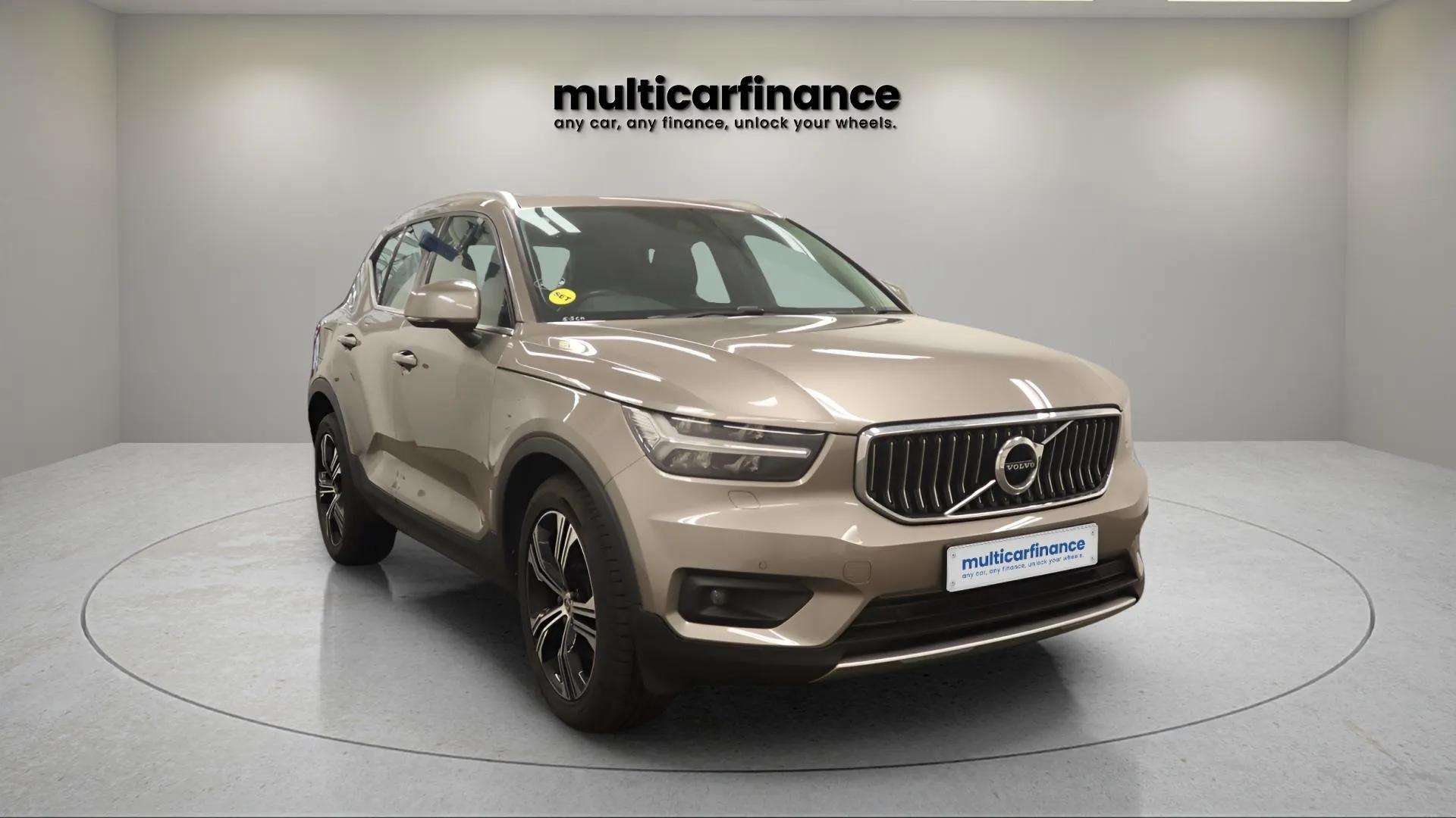 Volvo XC40 available on PCP and HP finance at Multi Car Finance, offering a stylish and compact SUV with modern design, advanced safety features, and eco-friendly performance.