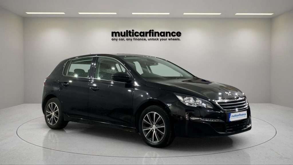 Peugeot 308 2015 black hatchback front three-quarter